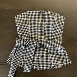 Anthropologie  Belted Strapless Top
